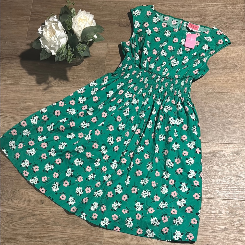 Kate Spade Green Fit and Flare Dress NWT size XL